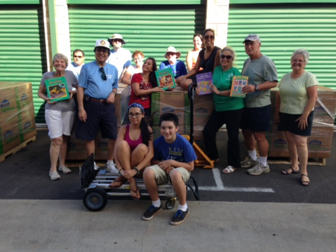 Rotarians pack and ready another Books4Kids shipment to the Philippines
